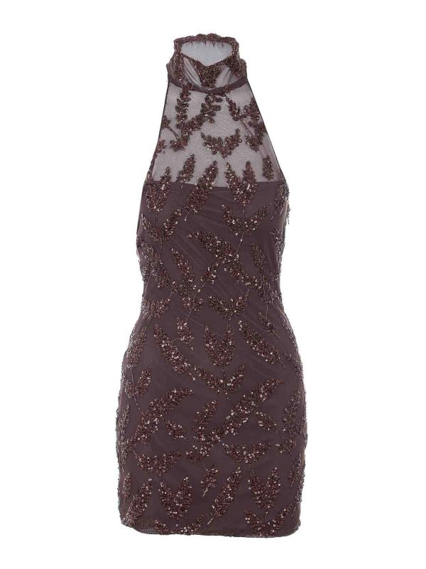 ANIYE BY: ニーレングスドレス - 膝丈ドレス - ブラウン