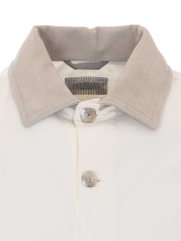 デニムジャケット - 白 shop online: BRUNELLO CUCINELLI