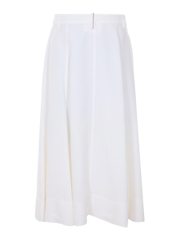 BRUNELLO CUCINELLI: ニーレングススカート＆ミディ丈 online - 膝丈/ミディスカート - 白