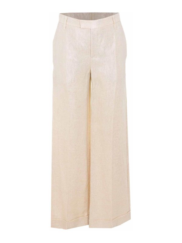 BRUNELLO CUCINELLI: カジュアルトラウザー - カジュアルパンツ - 白