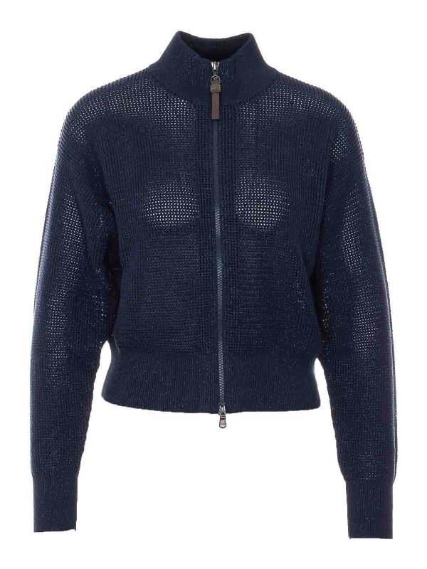 BRUNELLO CUCINELLI: Rollkragenpullover  und Polo-Ausschnitt - Rollkragenpullover - Blau