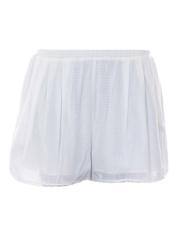 ELEH: Trousers Shorts - White Shorts