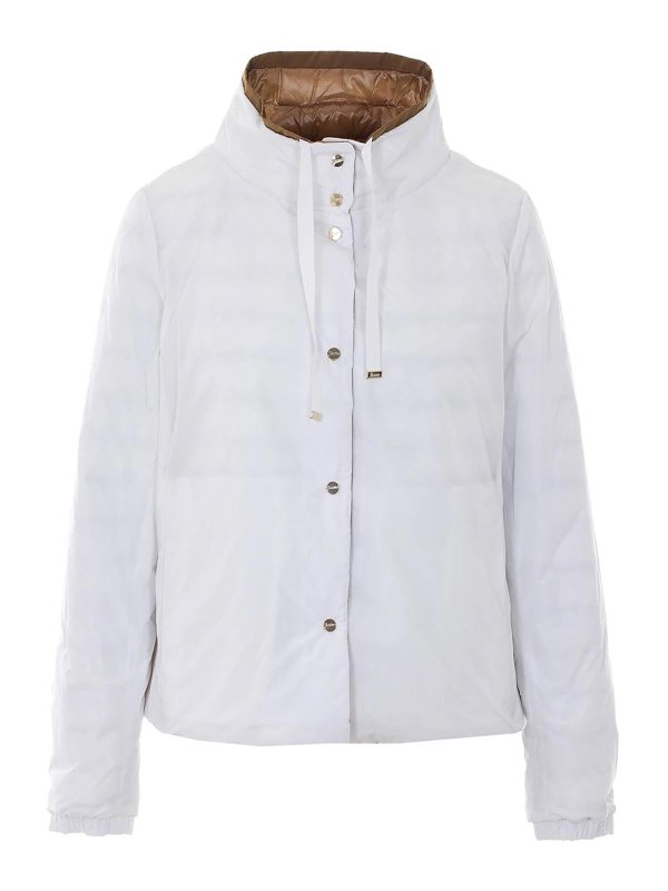 HERNO: padded jackets - White And Brown Down Jacket