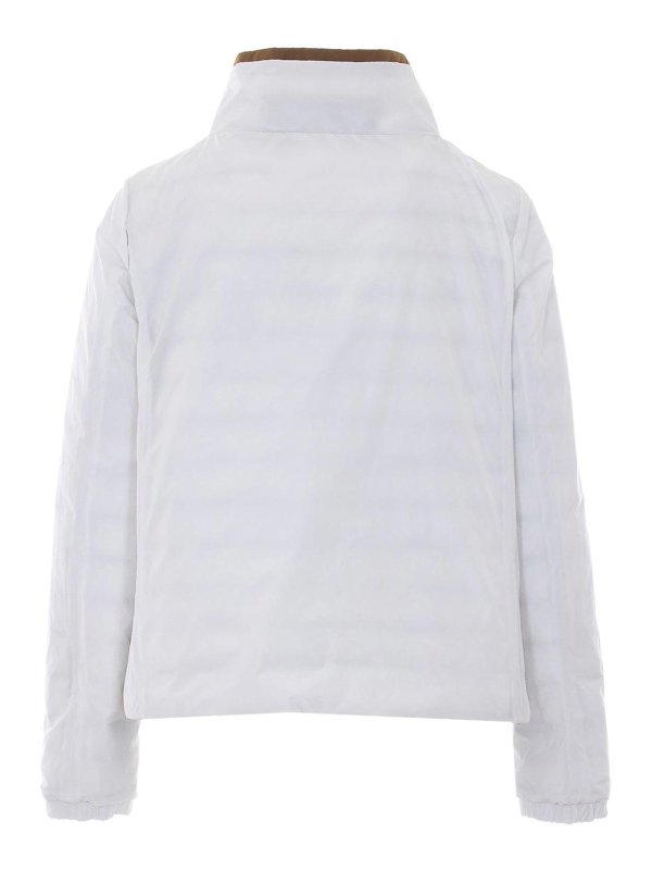 HERNO: padded jackets online - White And Brown Down Jacket