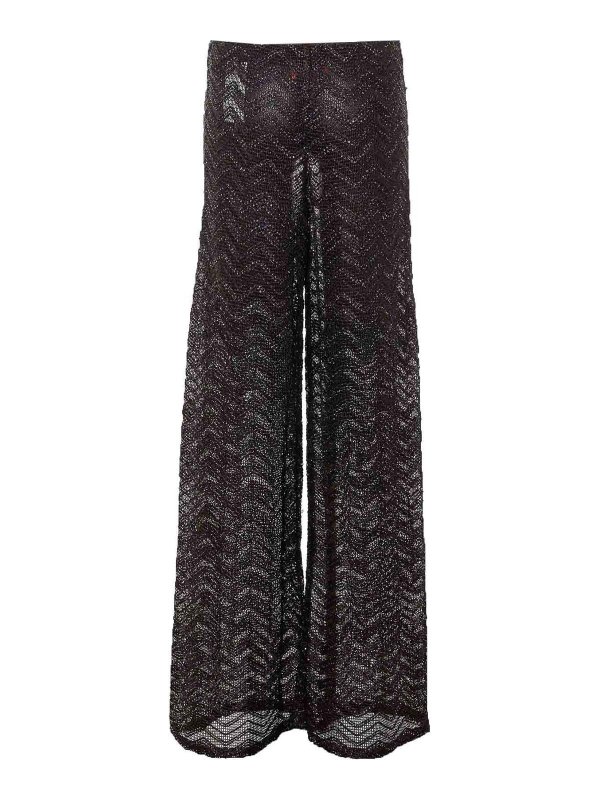 MISSONI: casual trousers online - Dark Brown Sequins Pants