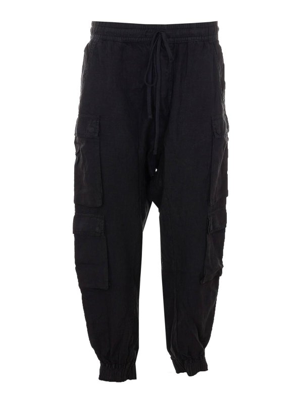 THOM KROM: スウェットパンツ - トラックスーツ ボトムス - 黒