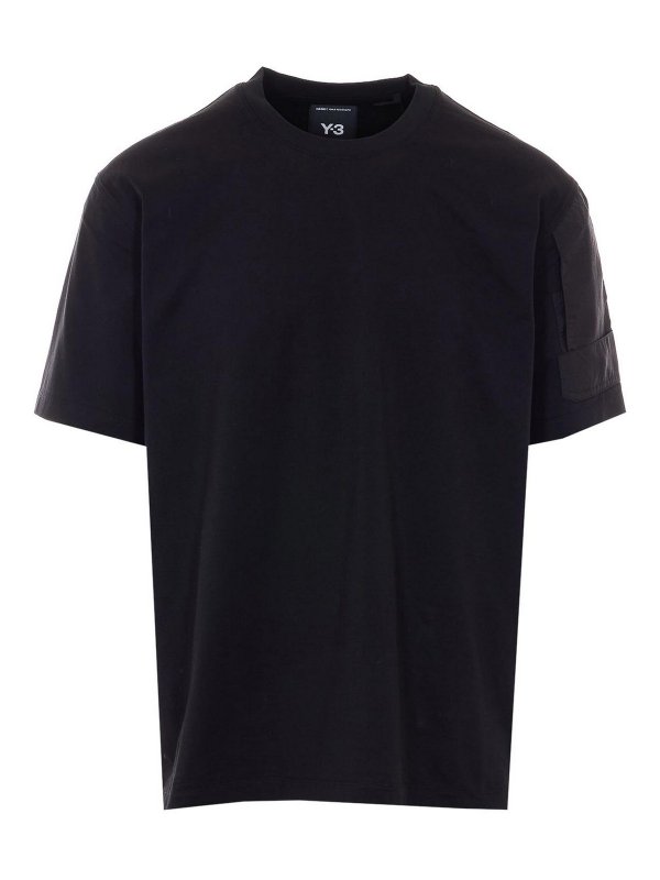 Y-3: Camisetas - Camiseta - Negro