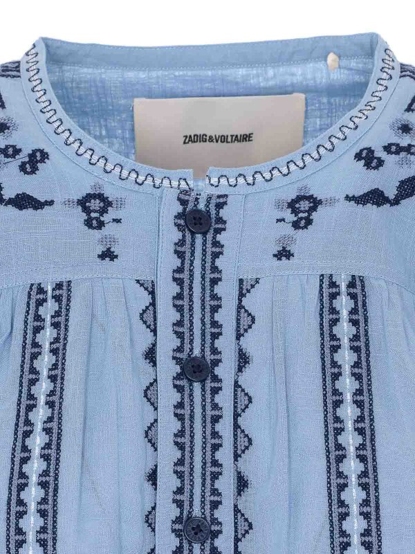 シャツ - ブルー shop online: ZADIG&VOLTAIRE