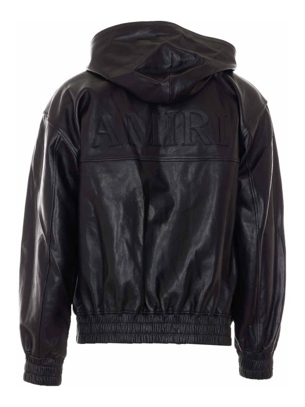 AMIRI: Sweatshirts & Sweaters online - Leather Zipped Hoodie