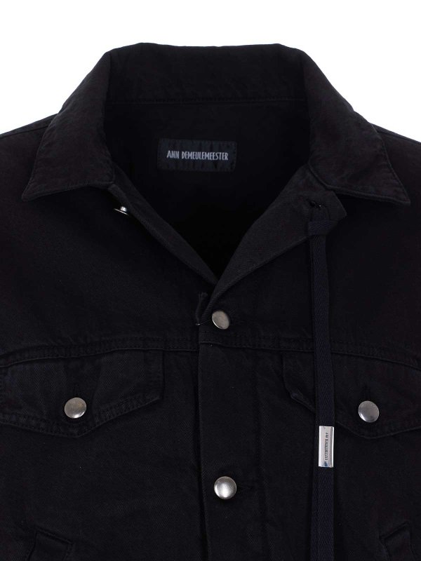 デニムジャケット - 黒 Replica 
online: ANN DEMEULEMEESTER