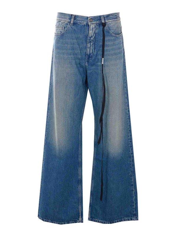 ANN DEMEULEMEESTER: Jeans Rectos - Vaqueros Rectos - Azul