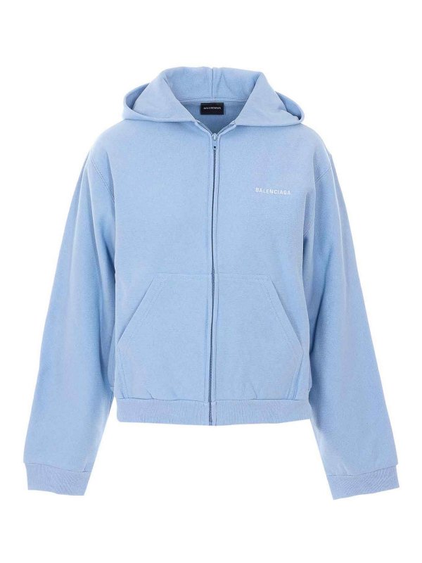 BALENCIAGA: Sweatshirts und Pullover - Sweatshirt - Blau