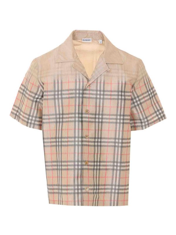 BURBERRY: camicie - Camicia a quadri beige
