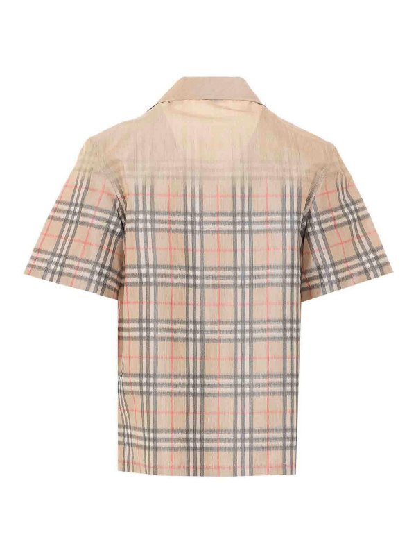 BURBERRY: camicie online - Camicia a quadri beige