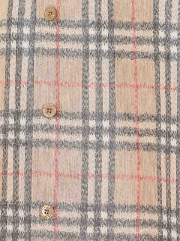 The Best Shops BURBERRY: camicie - Camicia a quadri beige