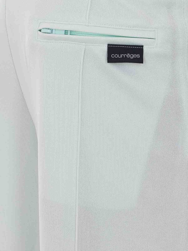 The Best Shops Courreges: tracksuit bottoms - Light Mint Tracksuit Interlock