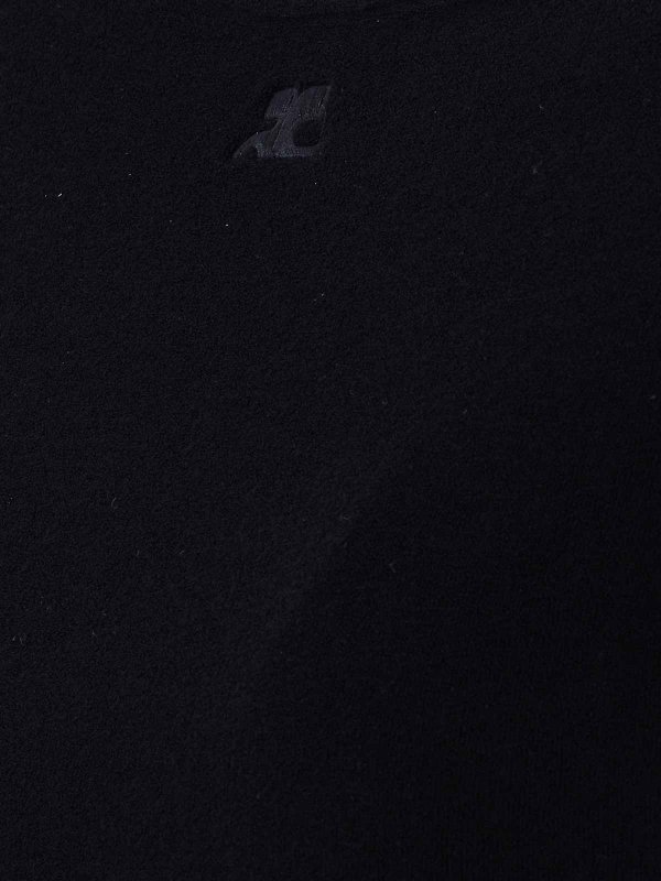 The Best Shops Courreges: t-shirts - Black Baby Spongy T-Shirt