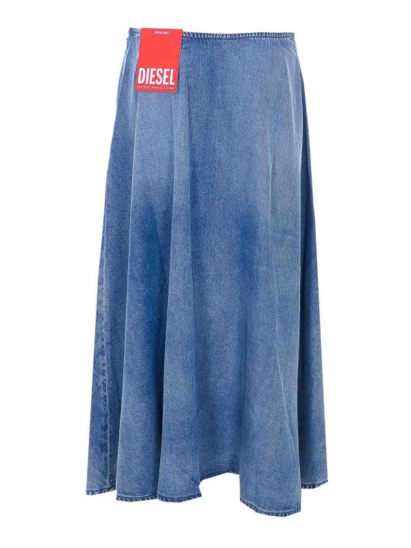DIESEL: ニーレングススカート＆ミディ丈 online - 膝丈/ミディスカート - ブルー