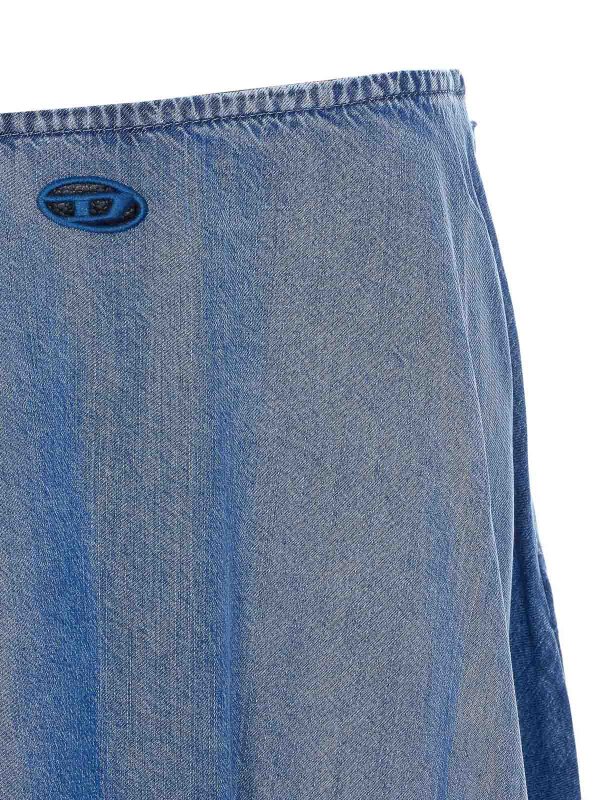 膝丈/ミディスカート - ブルー Replica 
online: DIESEL