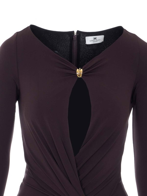 イブニングドレス - ブラウン shop online: ELISABETTA FRANCHI