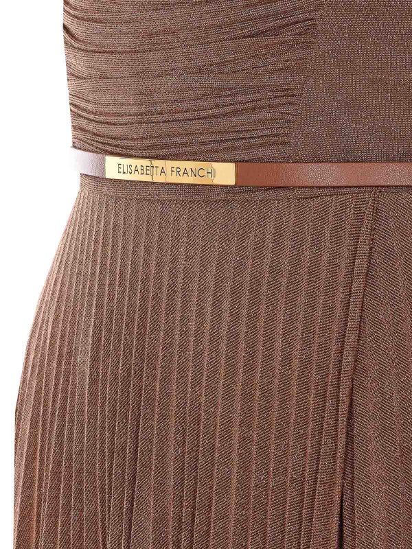 The Best Shops ELISABETTA FRANCHI: ニーレングスドレス - 膝丈ドレス - ブラウン
