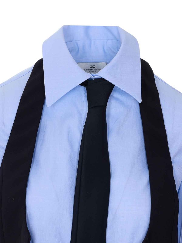 シャツ - ブルー shop online: ELISABETTA FRANCHI