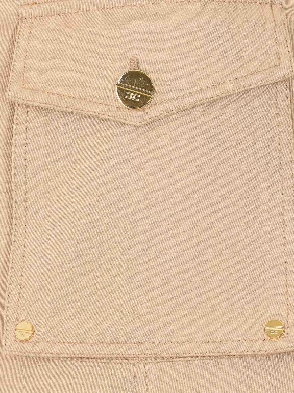 The Best Shops ELISABETTA FRANCHI: ニーレングススカート＆ミディ丈 - 膝丈/ミディスカート - ベージュ