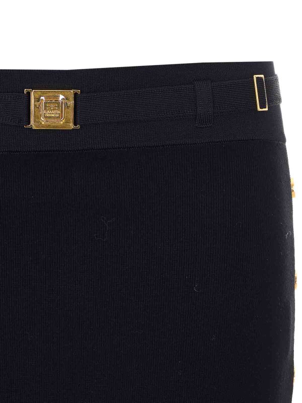 膝丈/ミディスカート - 黒 shop online: ELISABETTA FRANCHI