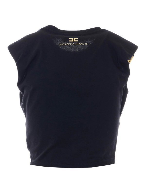 ELISABETTA FRANCHI: t-shirt online - T-shirt  nera