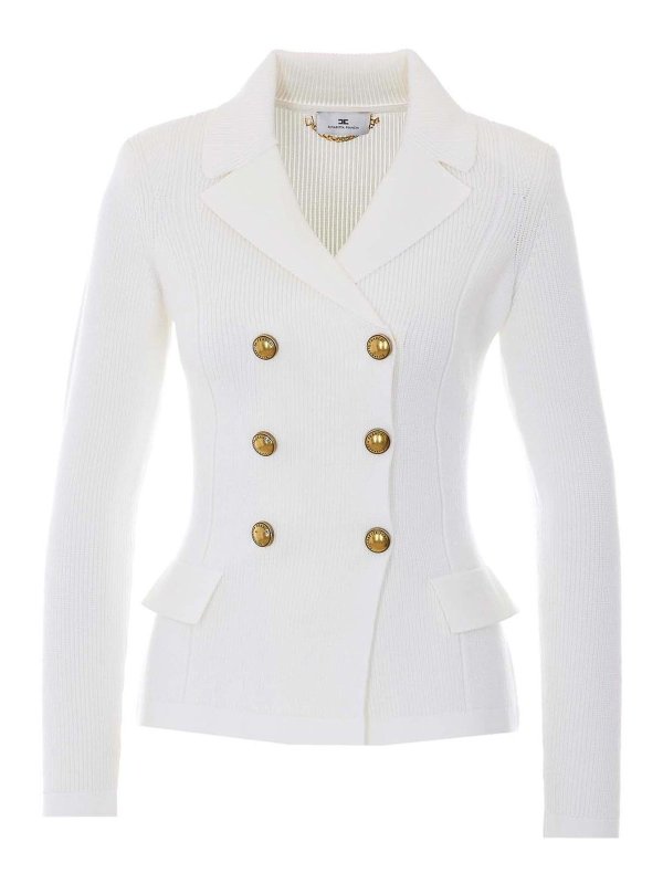 ELISABETTA FRANCHI: クルーネック - クルーネック - 白