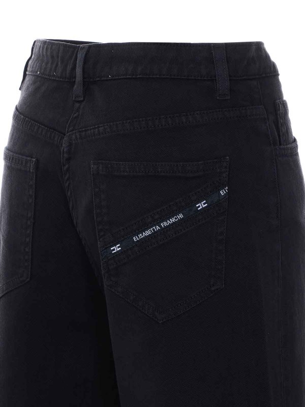 The Best Shops ELISABETTA FRANCHI: ストレートジーンズ - ストレートジーンズ - 黒