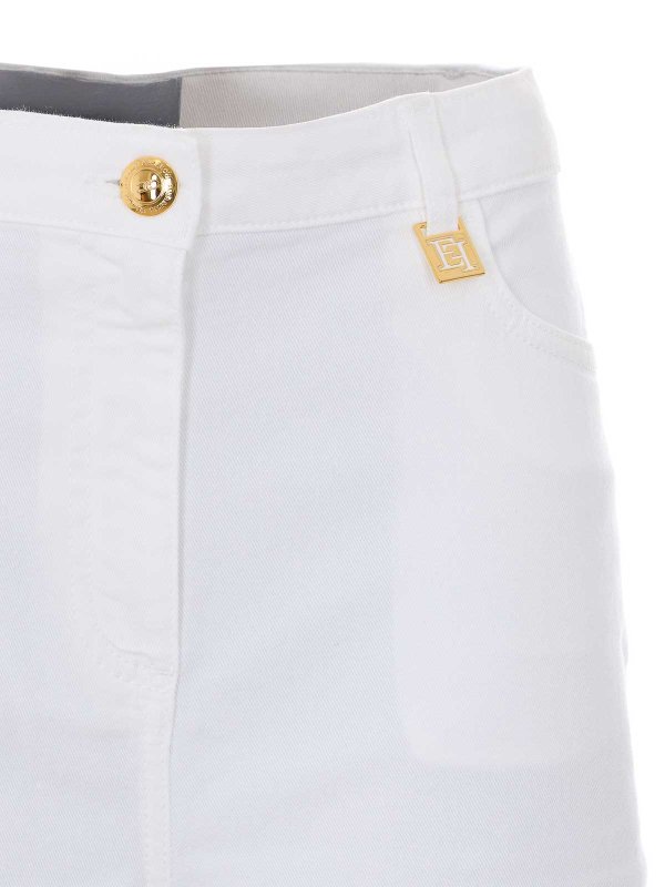 ストレートジーンズ - 白 shop online: ELISABETTA FRANCHI