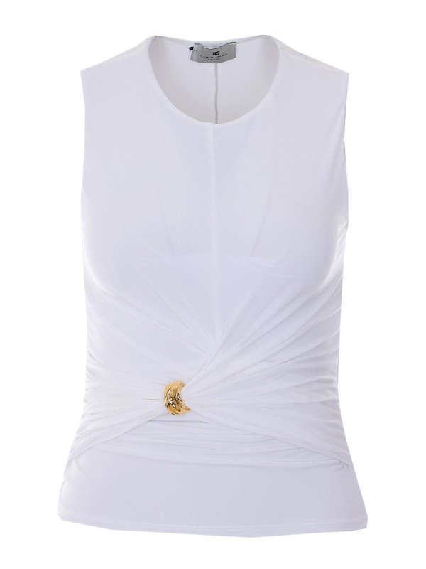 ELISABETTA FRANCHI: トップス＆タンクトップ - トップ/タンクトップ - 白