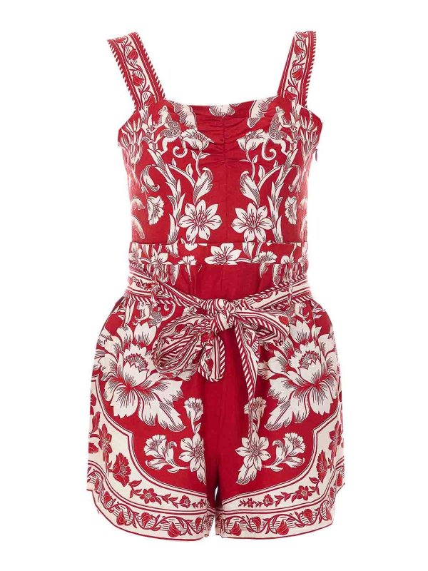 FARM RIO: ニーレングスドレス - 膝丈ドレス - 赤