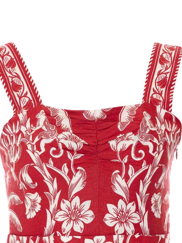 膝丈ドレス - 赤 shop online: FARM RIO