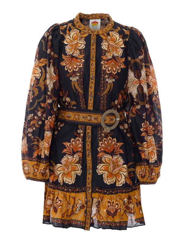 FARM RIO: ニーレングスドレス - 膝丈ドレス - 黒