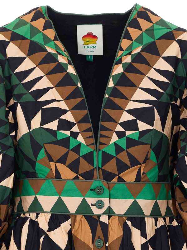 ショートドレス - 緑 shop online: FARM RIO