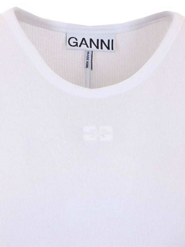 Top - Weiß shop online: GANNI