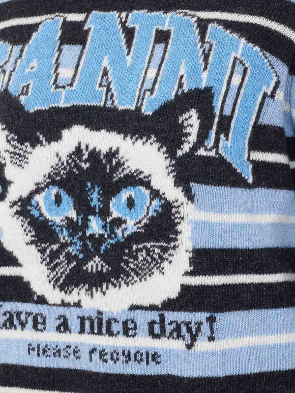 The Best Shops GANNI: クルーネック - クルーネック - ブルー