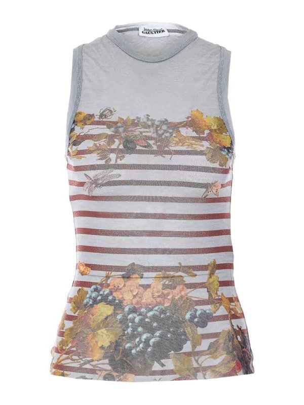 JEAN PAUL GAULTIER: トップス＆タンクトップ - トップ/タンクトップ - グレー