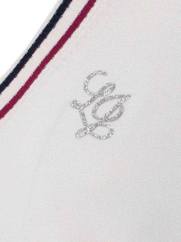 The Best Shops Liu Jo: Strickpullover mit Rundhalsausschnitt - Rundhalspullover - Weiß