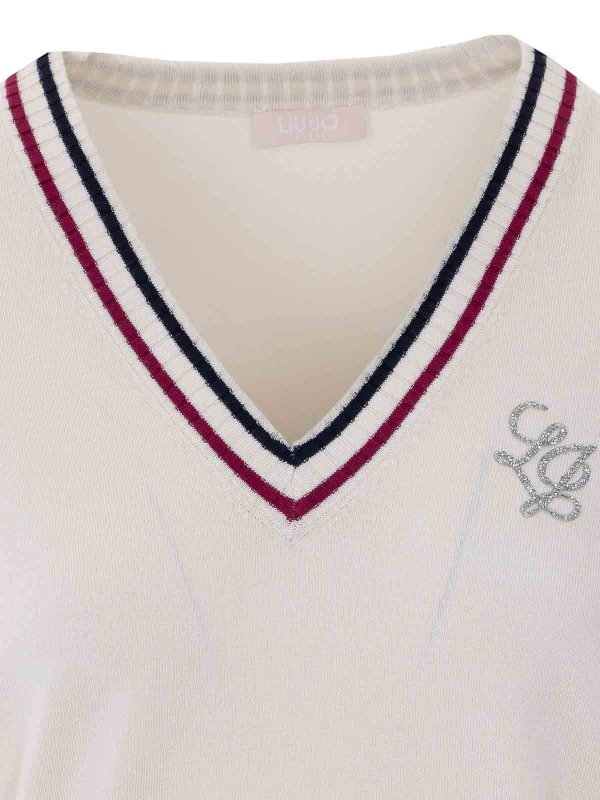 Rundhalspullover - Weiß shop online: Liu Jo