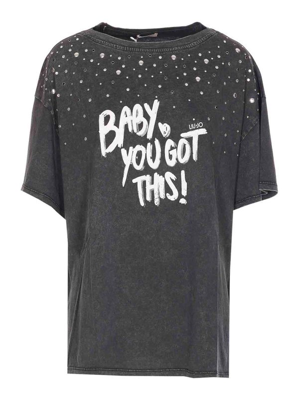 Liu Jo: Camisetas - Camiseta - Gris