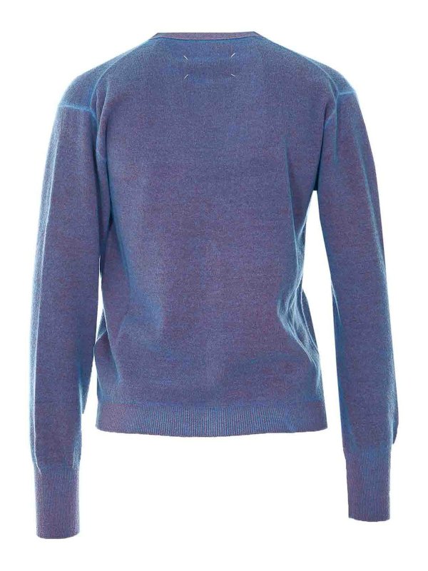 Maison Margiela: カーディガン online - カーディガン - ブルー