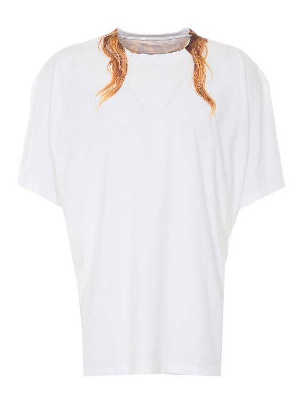 MM6 MAISON MARGIELA: T-shirts - T-Shirt - Weiß