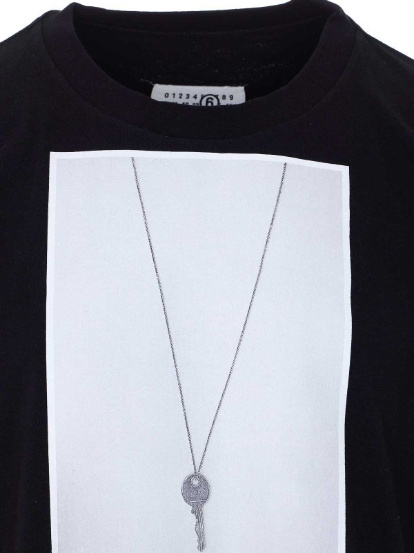 T-Shirt - Schwarz Replica 
online: MM6 MAISON MARGIELA