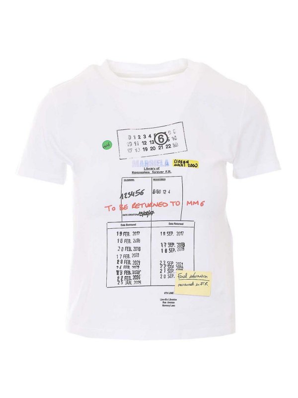 MM6 MAISON MARGIELA: t-shirt - T-shirt con stampa grafica