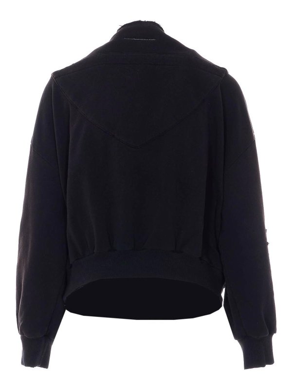MM6 MAISON MARGIELA: Sweatshirts & Sweaters online - Black Zip Up Sweatshirt
