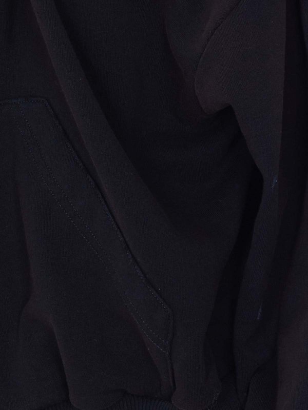 The Best Shops MM6 MAISON MARGIELA: Sweatshirts & Sweaters - Black Zip Up Sweatshirt