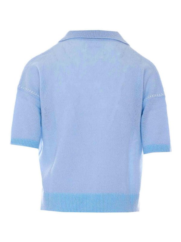 NOTSHY: Strickpullover mit Rundhalsausschnitt online - Rundhalspullover - Blau